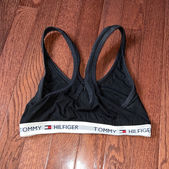 Tommy Hilfiger Black Cotton Lounge Bra No Padding Women’s Size Small - Picture 2 of 4